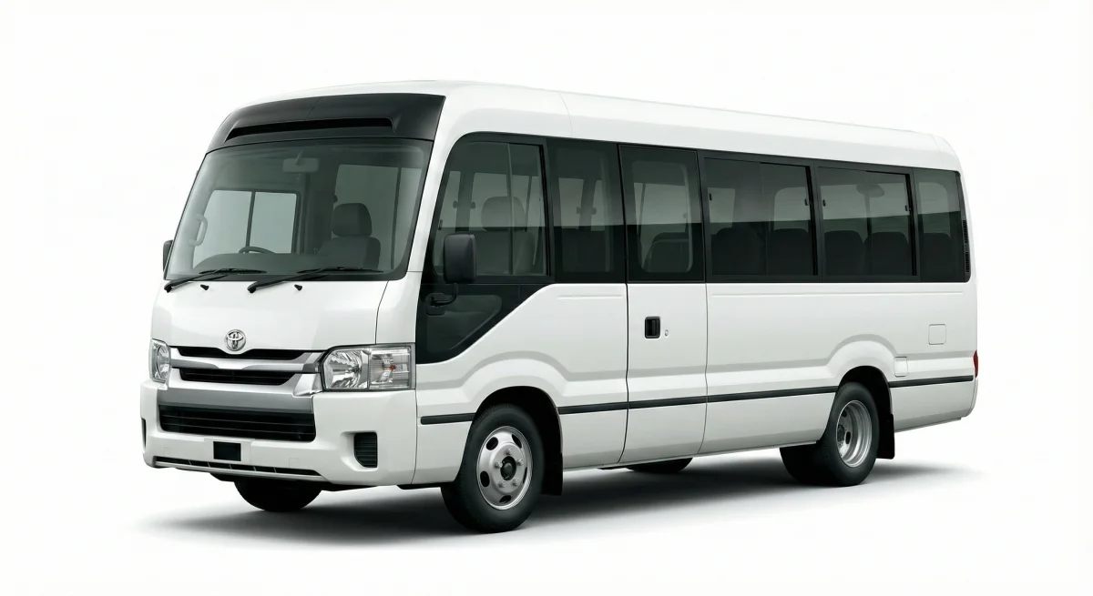Toyota Coaster van for corporate contract chauffeur service Saudi Arabia